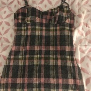 flannel mini dress